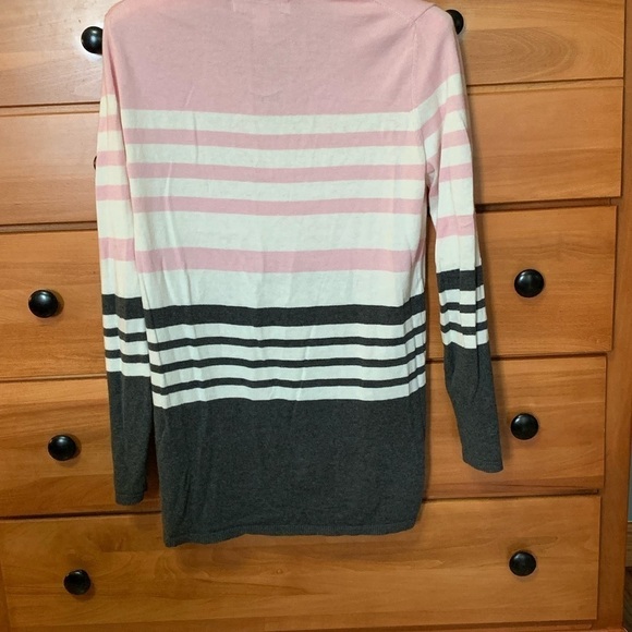 LOFT sweater 💯 soft cotton knit scoop/V neck high low hem Small - Picture 2 of 2